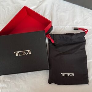 Tumi Black Box with Red Interior and Pouch